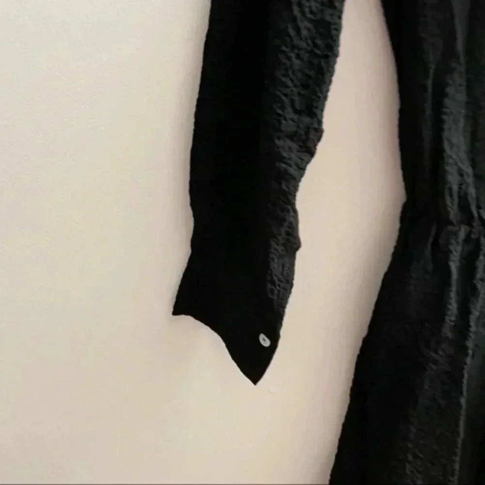 Zara Textured black hooded mini dress XS - Picture 8 of 9